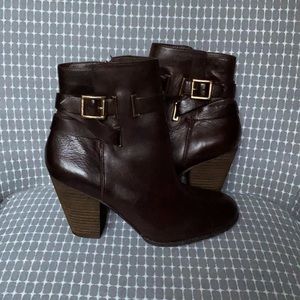 Vince Camuto Brown Leather Booties
